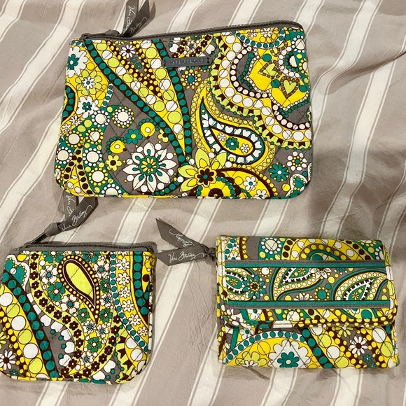 Vera Bradley retired pattern Lemon Parfait 9 piece set - Picture 11 of 13